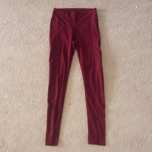 Red athletic leggings!! - Picture 1 of 3